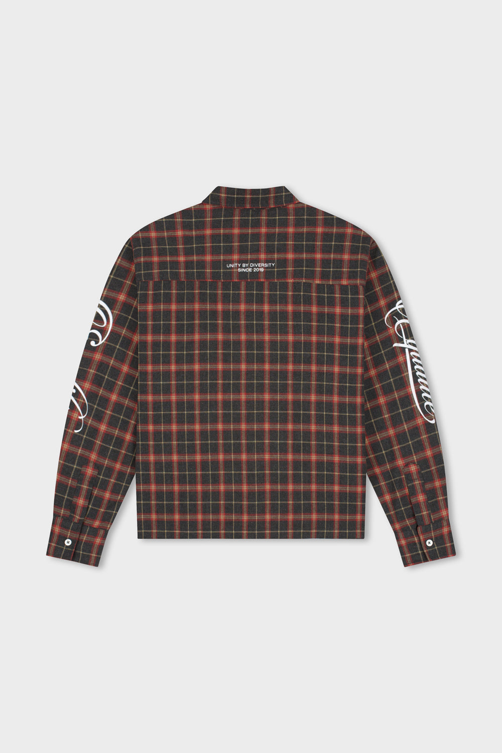 FLANNEL SHIRT | ANTRACITE & RED