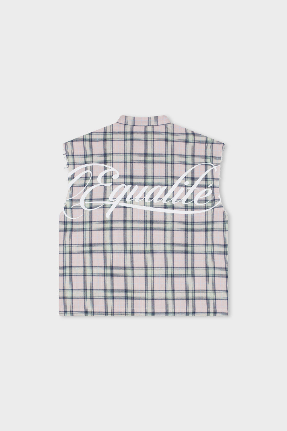 FLANNEL TANK SHIRT | PINK & NAVY