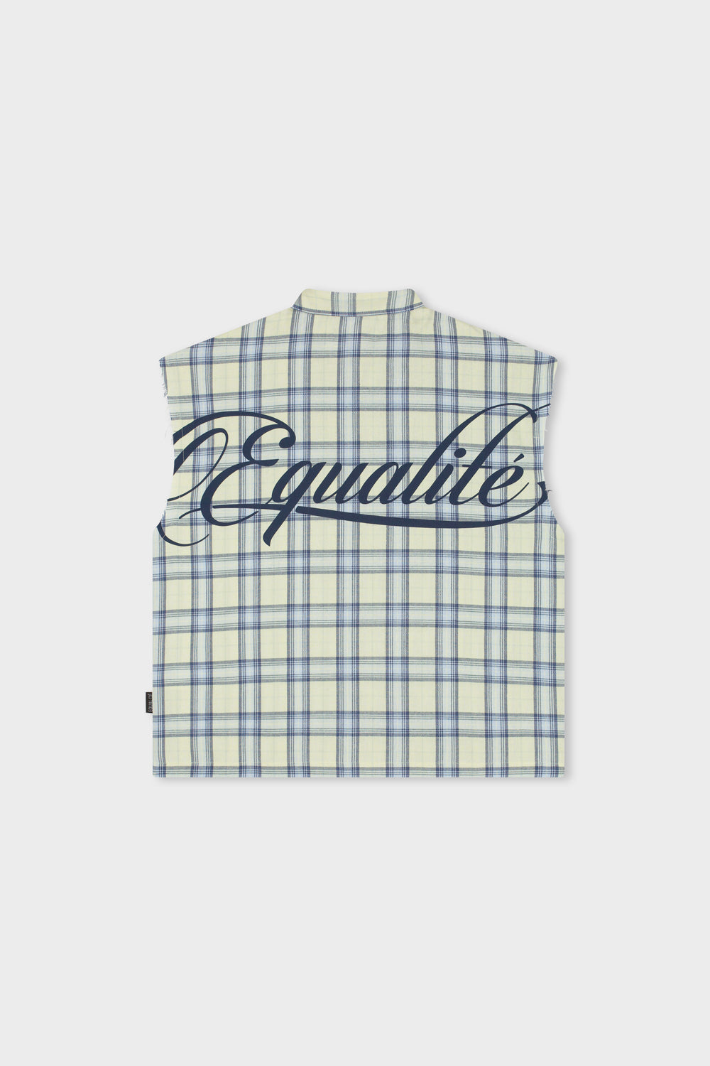 FLANNEL TANK SHIRT | SOFT YELLOW & LIGHT BLUE