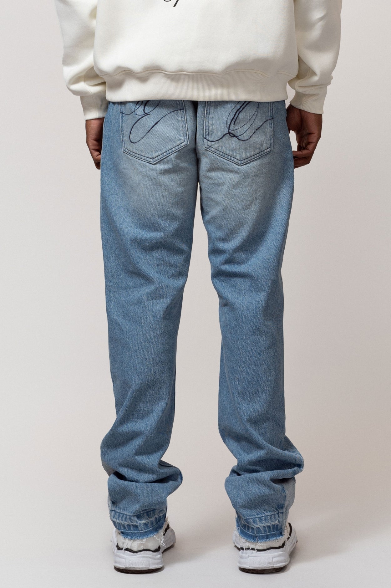 FLARED STRAIGHT FIT JEANS | BLUE