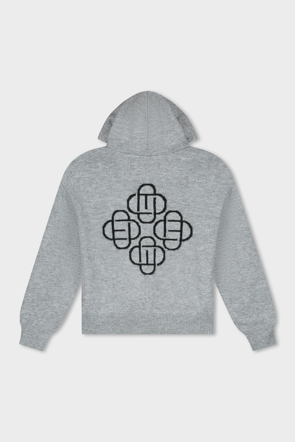 FLUFFY KNIT HOODIE | GREY