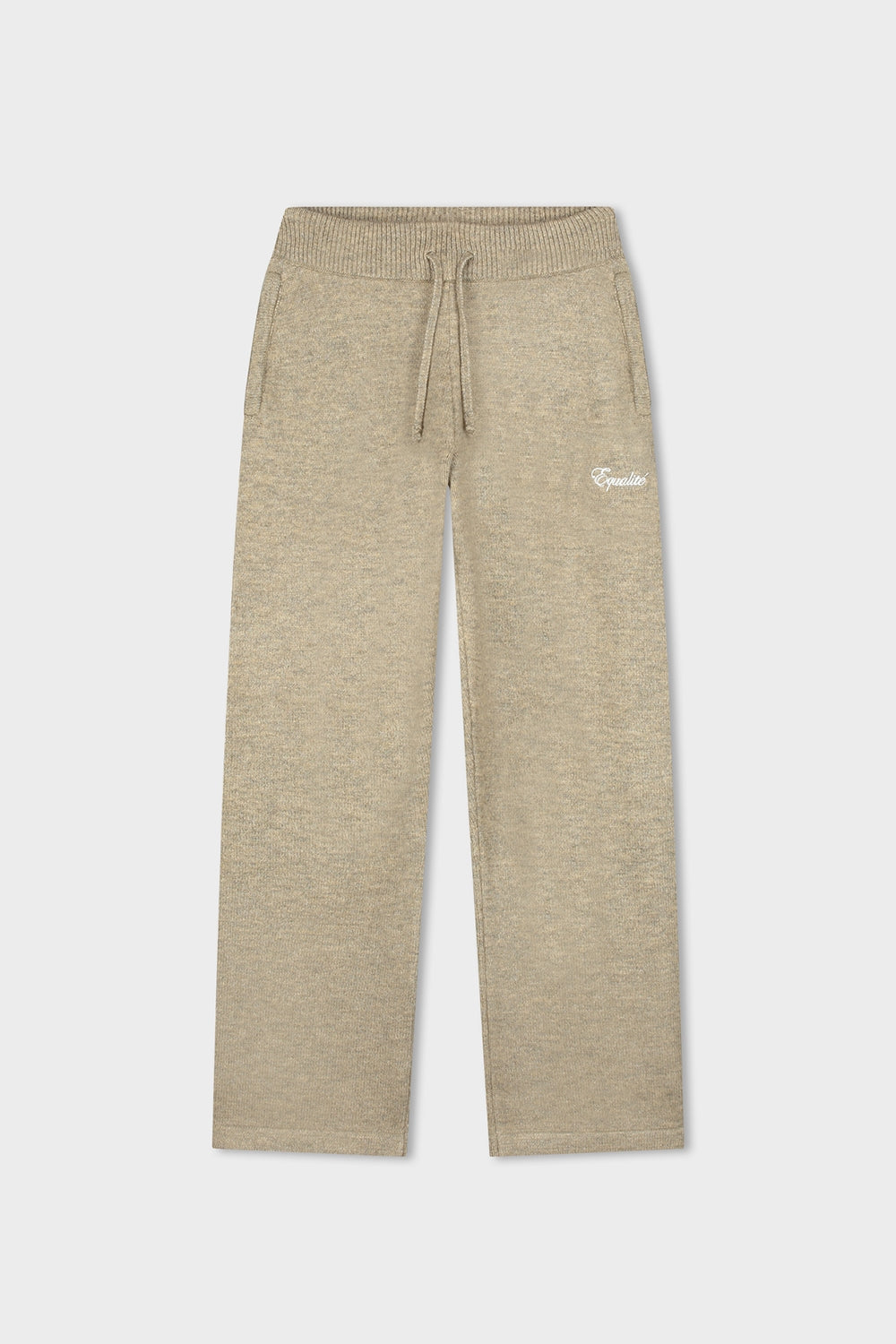 FLUFFY KNIT PANTS | TAUPE
