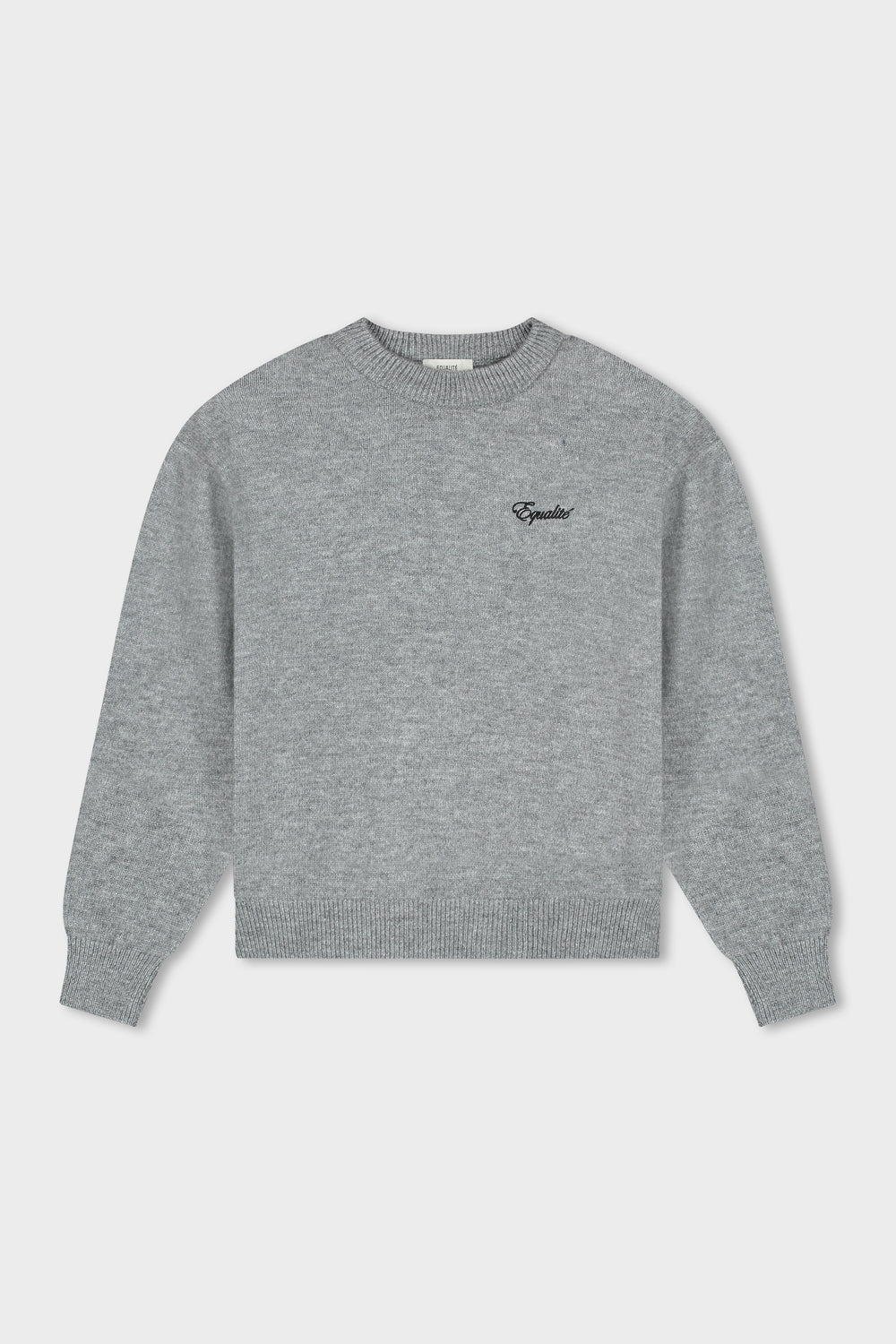 FLUFFY KNIT SWEATER | GREY