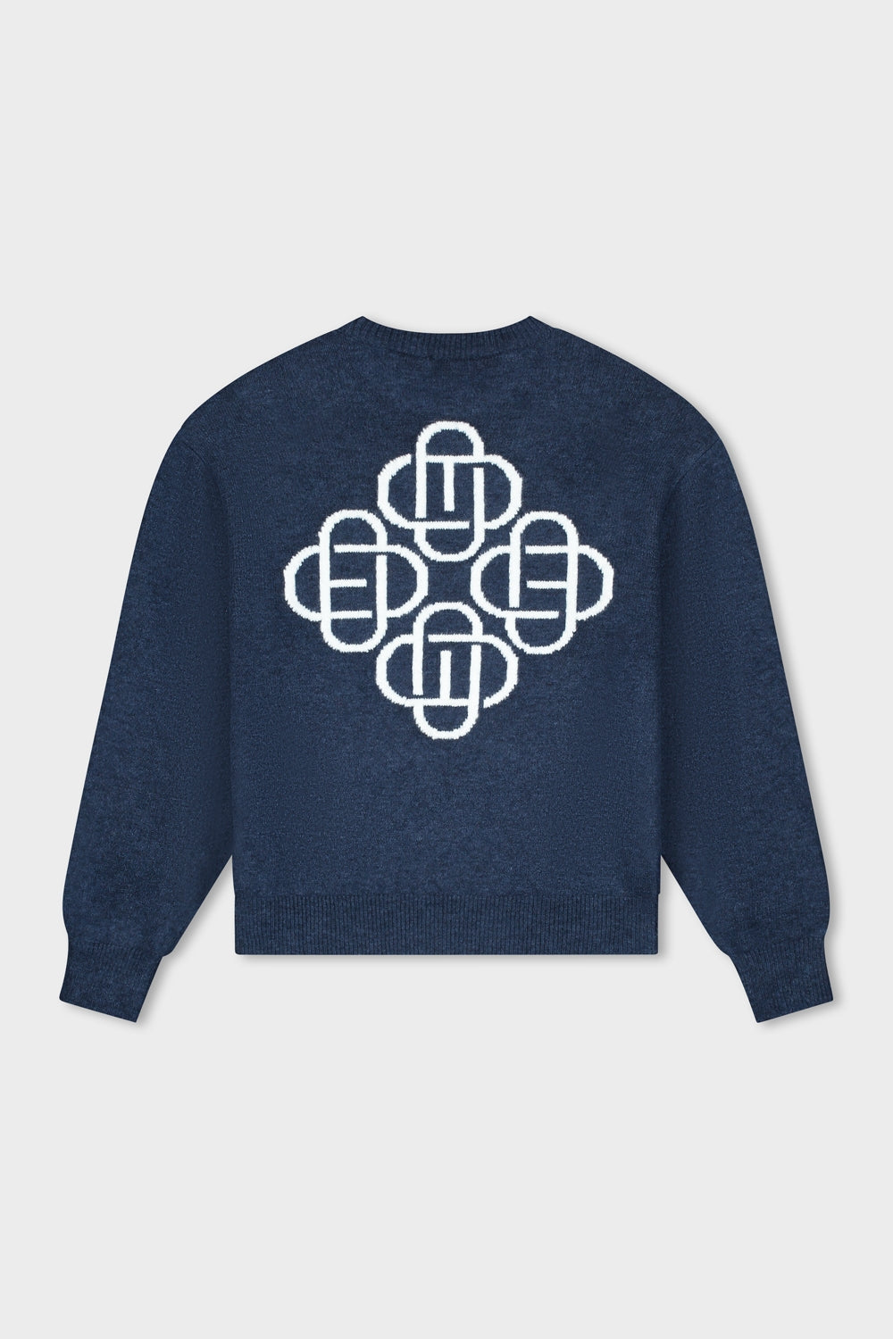 FLUFFY KNIT SWEATER | NAVY