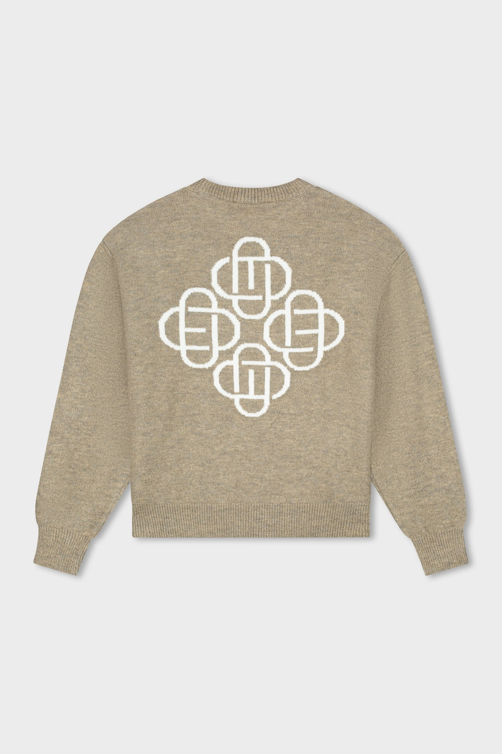 FLUFFY KNIT SWEATER | TAUPE