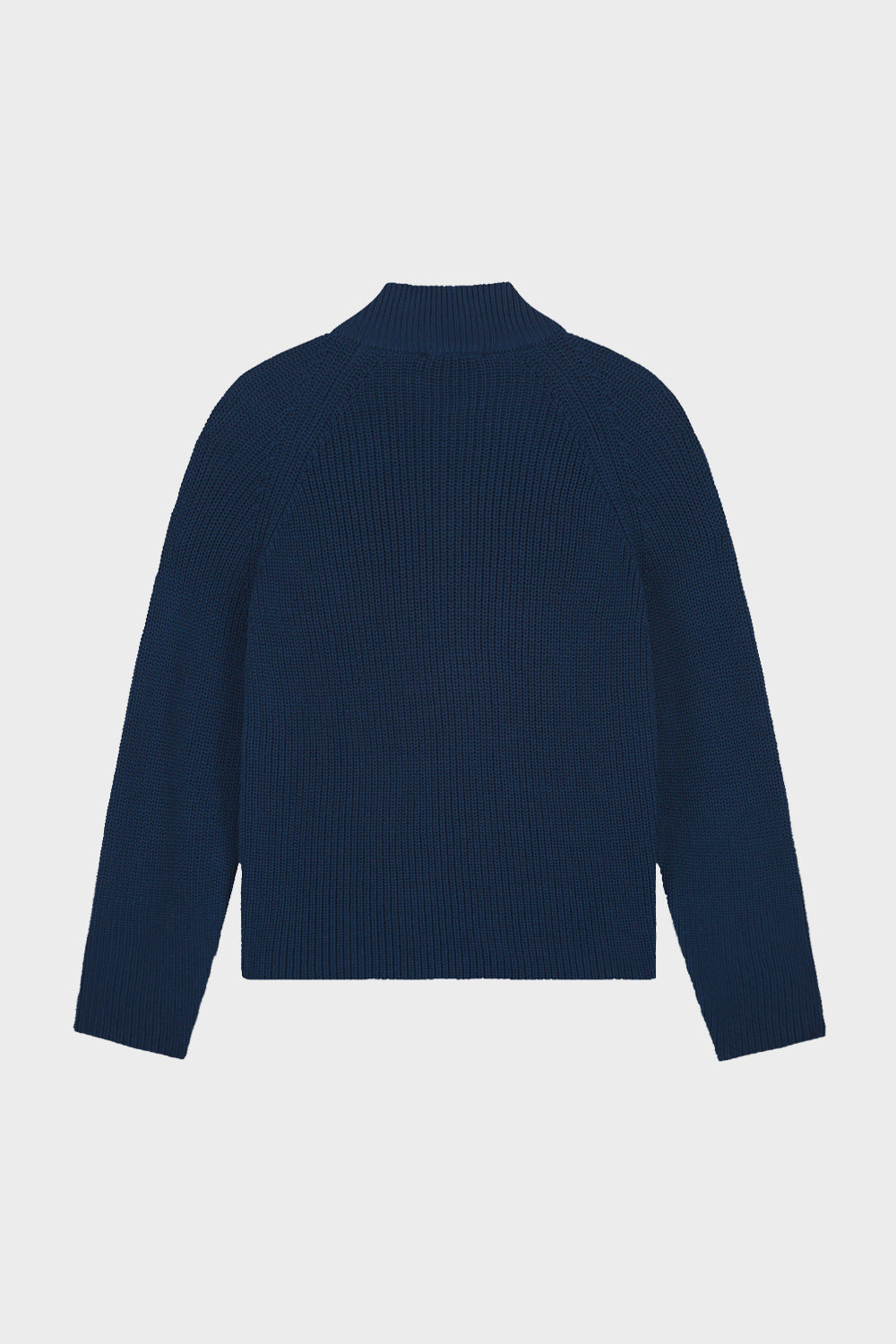 FUNNEL KNIT SWEATER | NAVY
