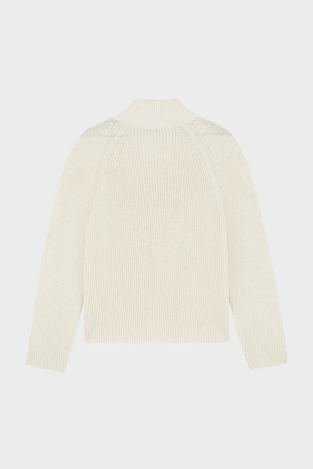 FUNNEL KNIT SWEATER | OFF-WHITE