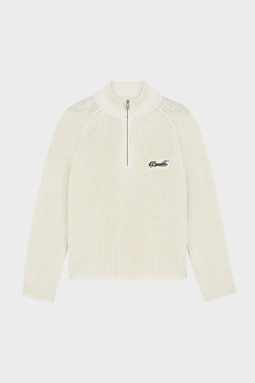 FUNNEL KNIT SWEATER | OFF-WHITE