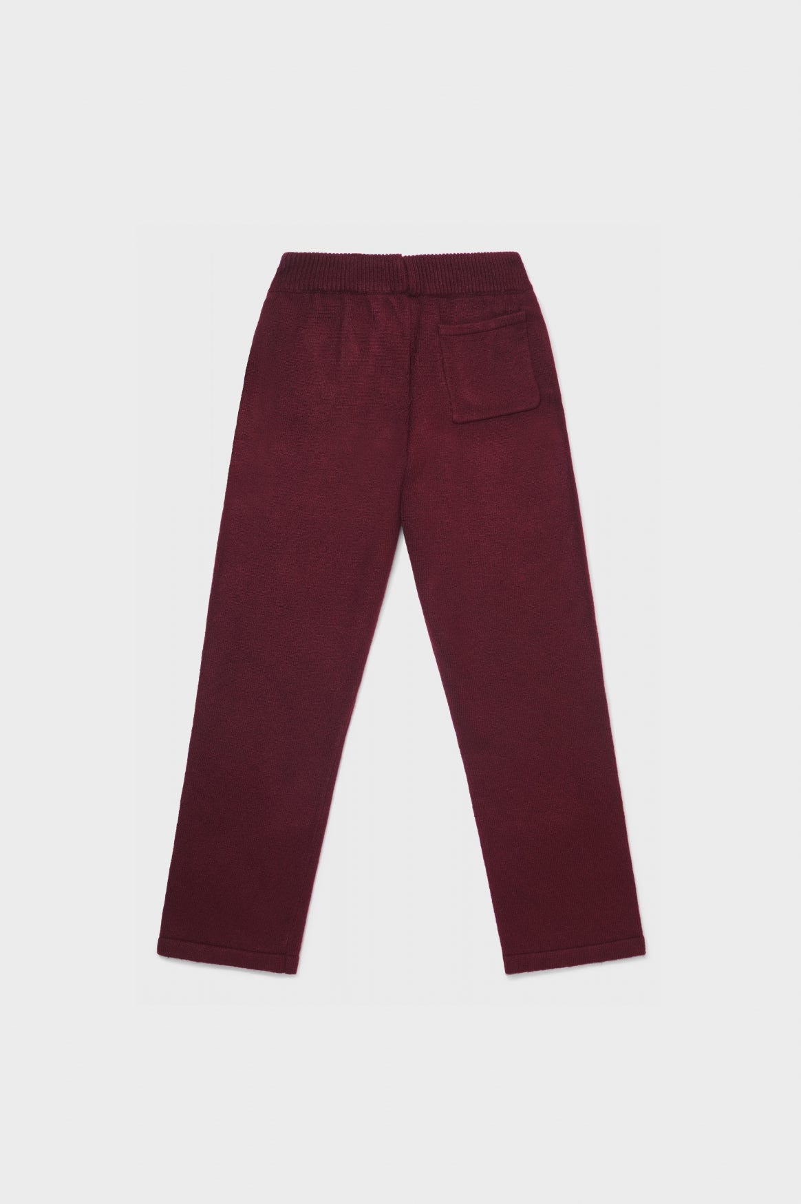 FLUFFY KNIT STRAIGHT FIT PANTS | BURGUNDY