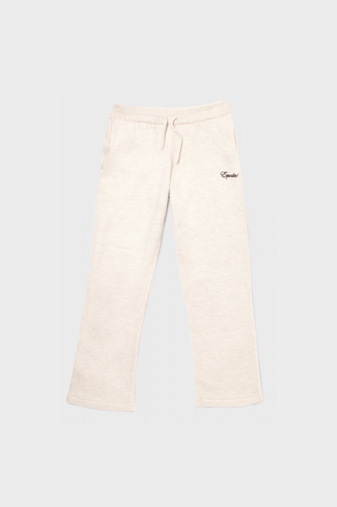 FLUFFY KNIT STRAIGHT FIT PANTS | OFF-WHITE