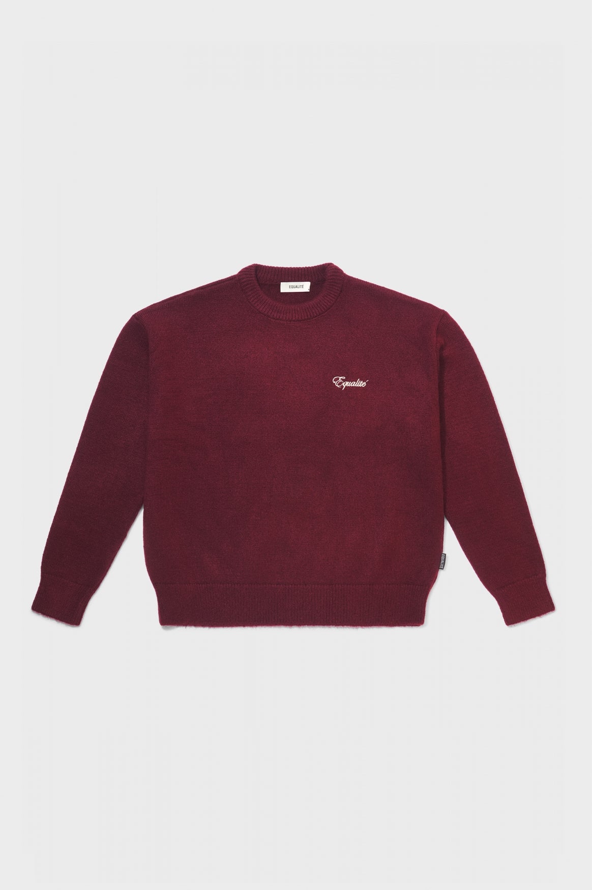 FLUFFY KNIT SWEATER | BURGUNDY