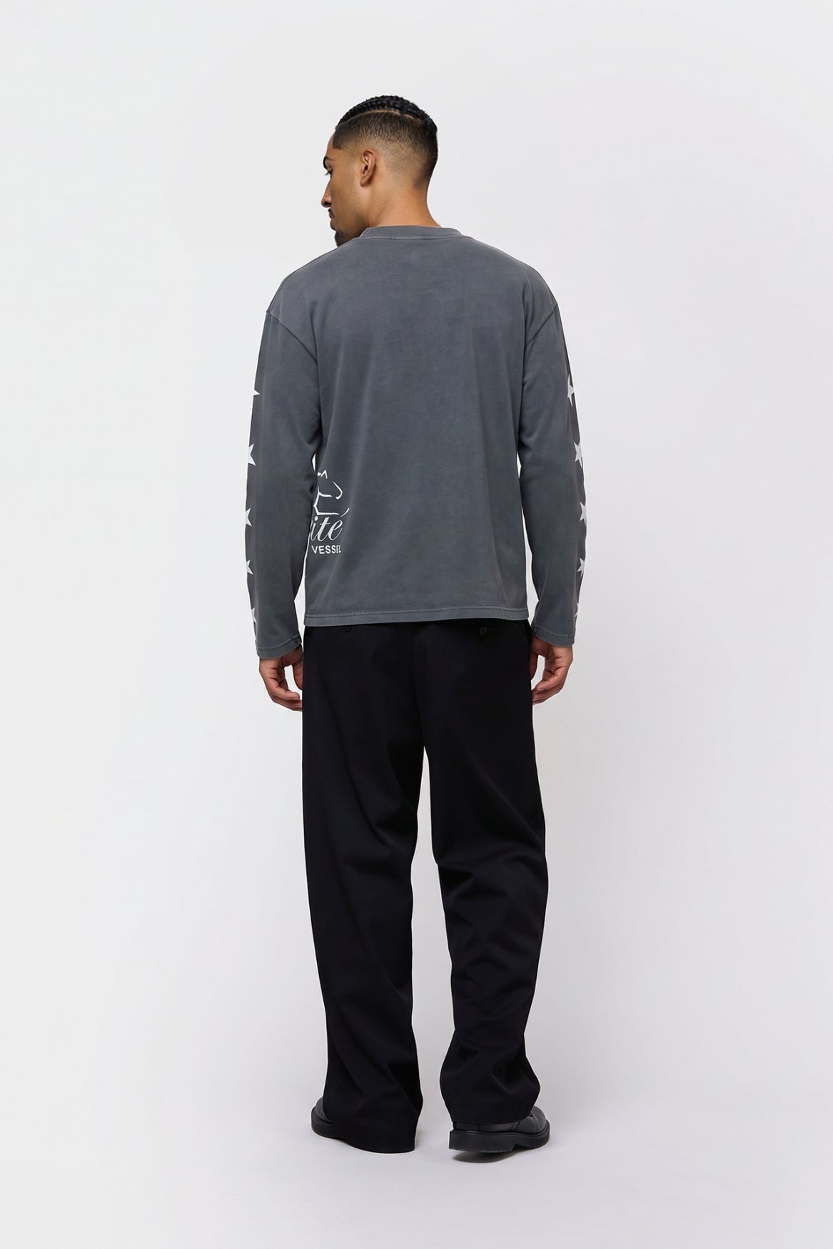 HORSE OVERSIZED LONGSLEEVE TEE | WASHED GREY