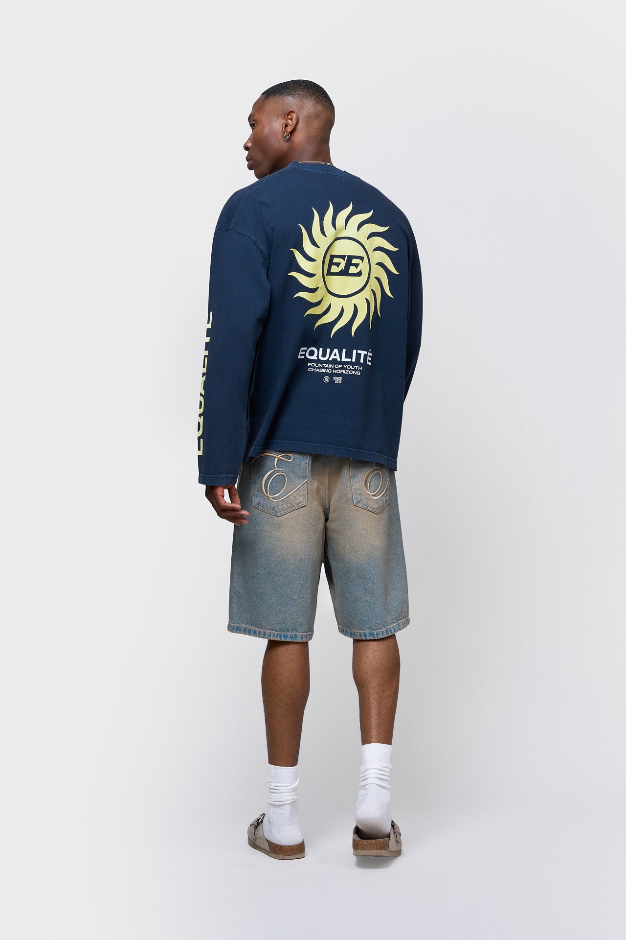 SUNNY LONGSLEEVE TEE | NAVY & BUTTER YELLOW
