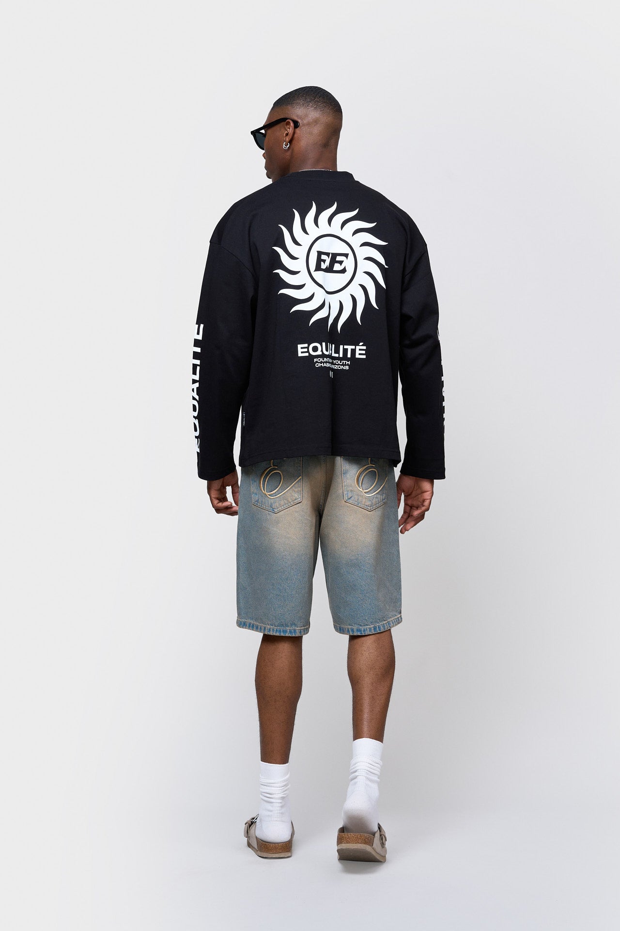 SUNNY LONGSLEEVE TEE | BLACK & WHITE