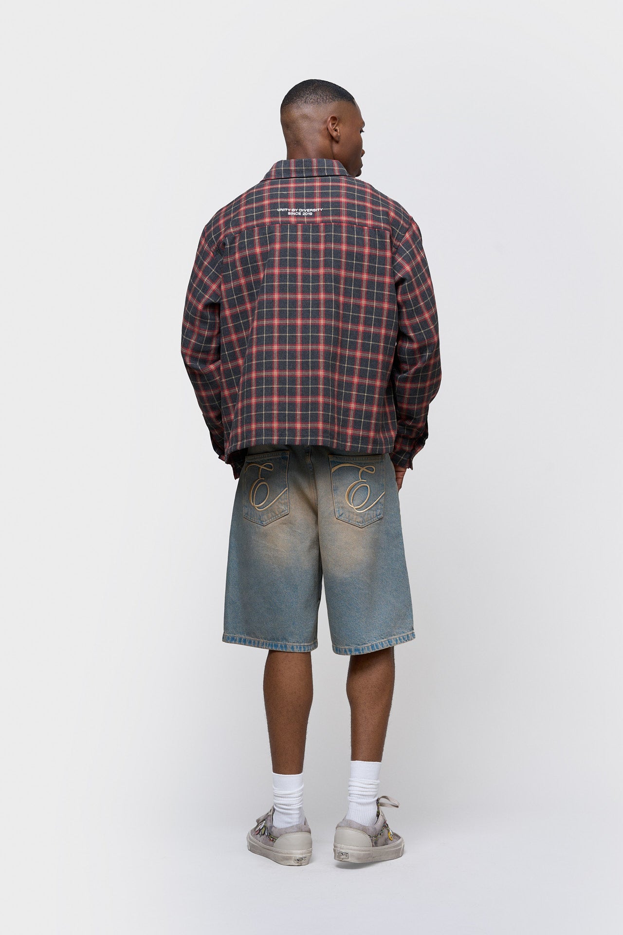 FLANNEL SHIRT | ANTRACITE & RED