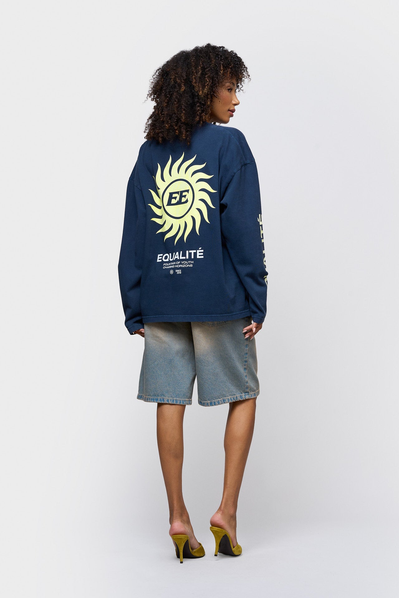 SUNNY LONGSLEEVE TEE | NAVY & BUTTER YELLOW
