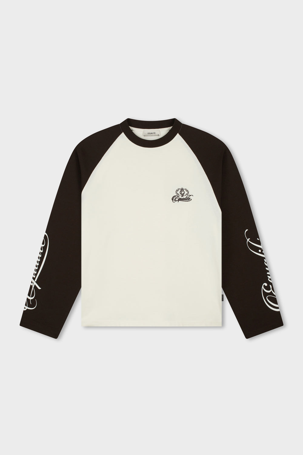 JETT RAGLAN LONGSLEEVE TEE | BROWN & OFF-WHITE