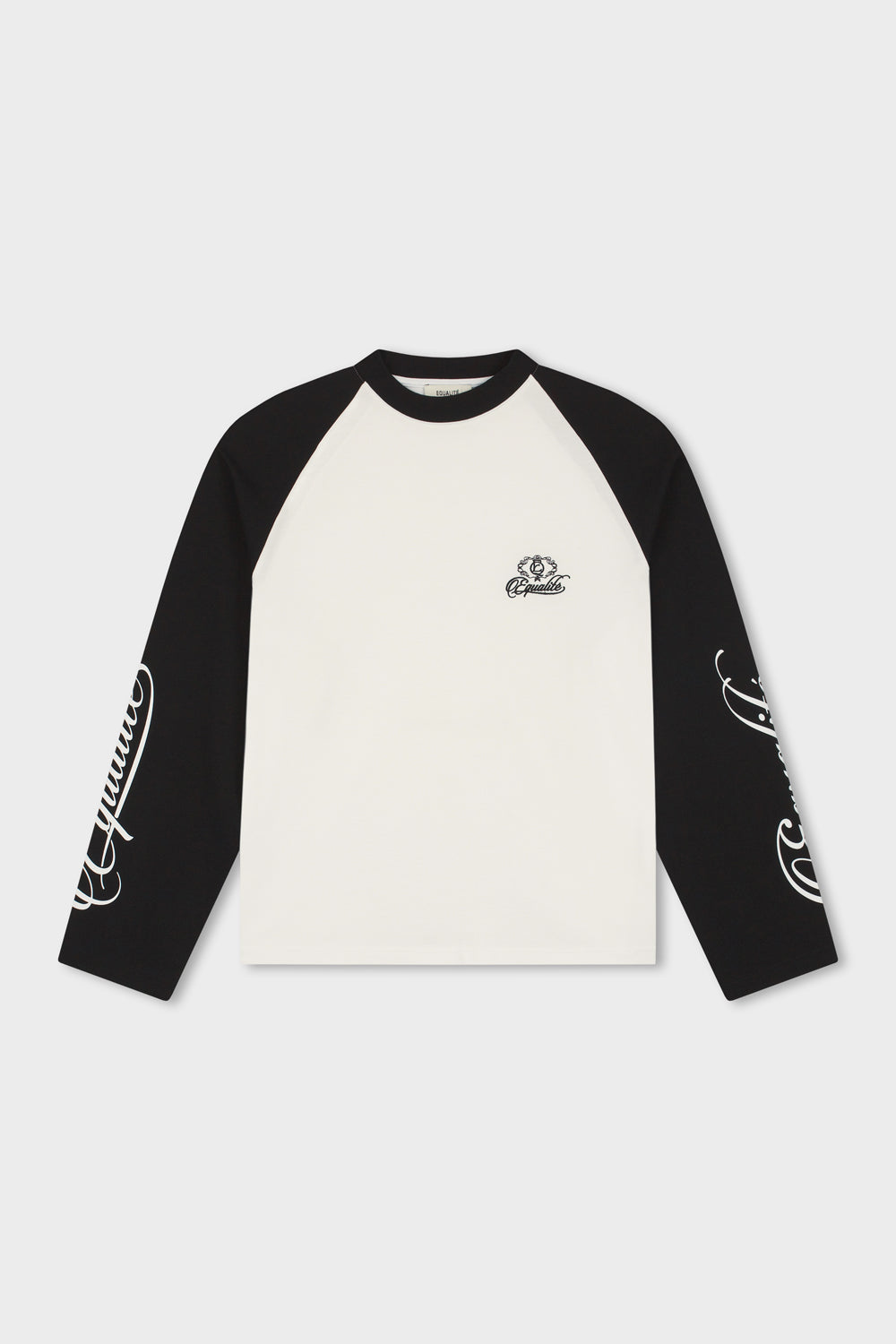 JETT RAGLAN LONGSLEEVE TEE | WHITE & BLACK
