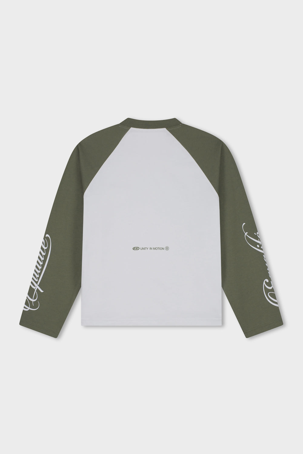 JETT RAGLAN LONGSLEEVE TEE | WHITE & BASEL GREEN