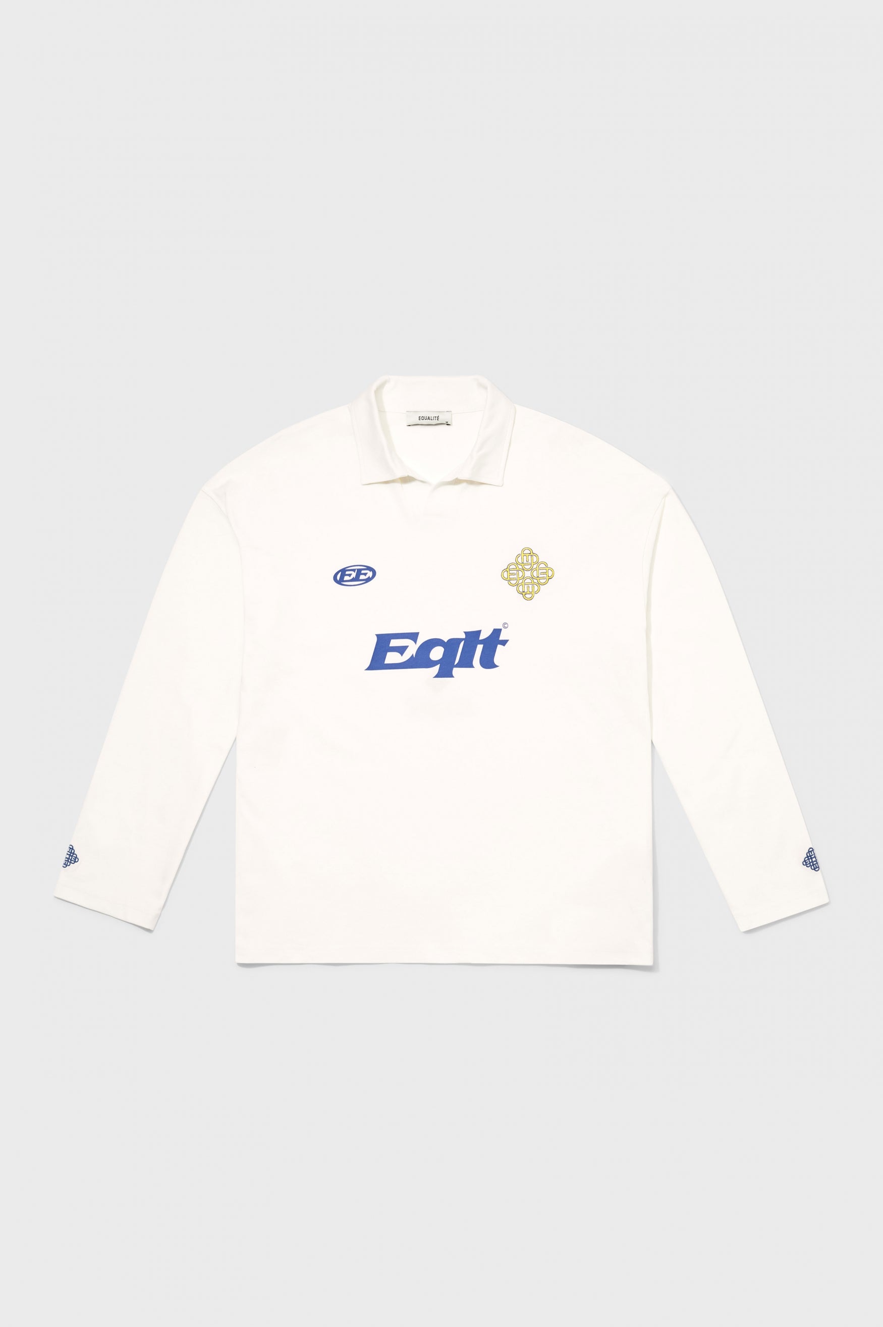 JERSEY LONGSLEEVE POLO | OFF-WHITE