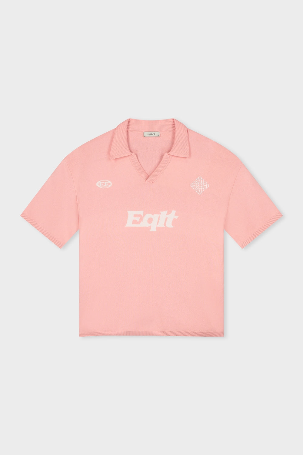 KNIT POLO TEE | PINK