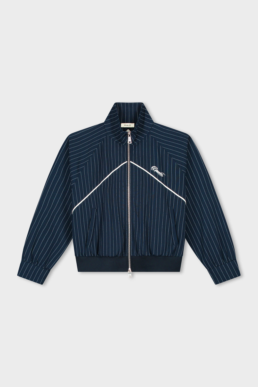 LUCIEN TRACK JACKET | NAVY PIN STRIPE