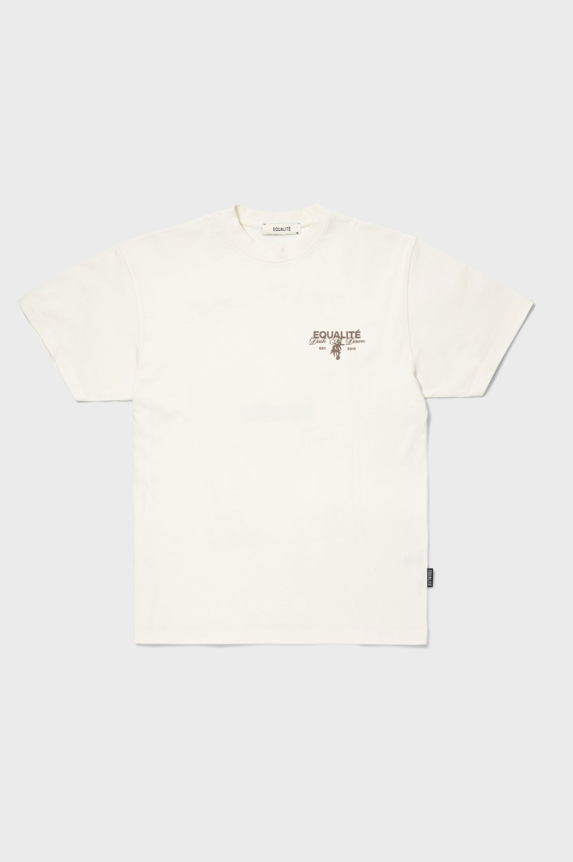 LEVANA OVERSIZED TEE | OFF-WHITE & TAUPE