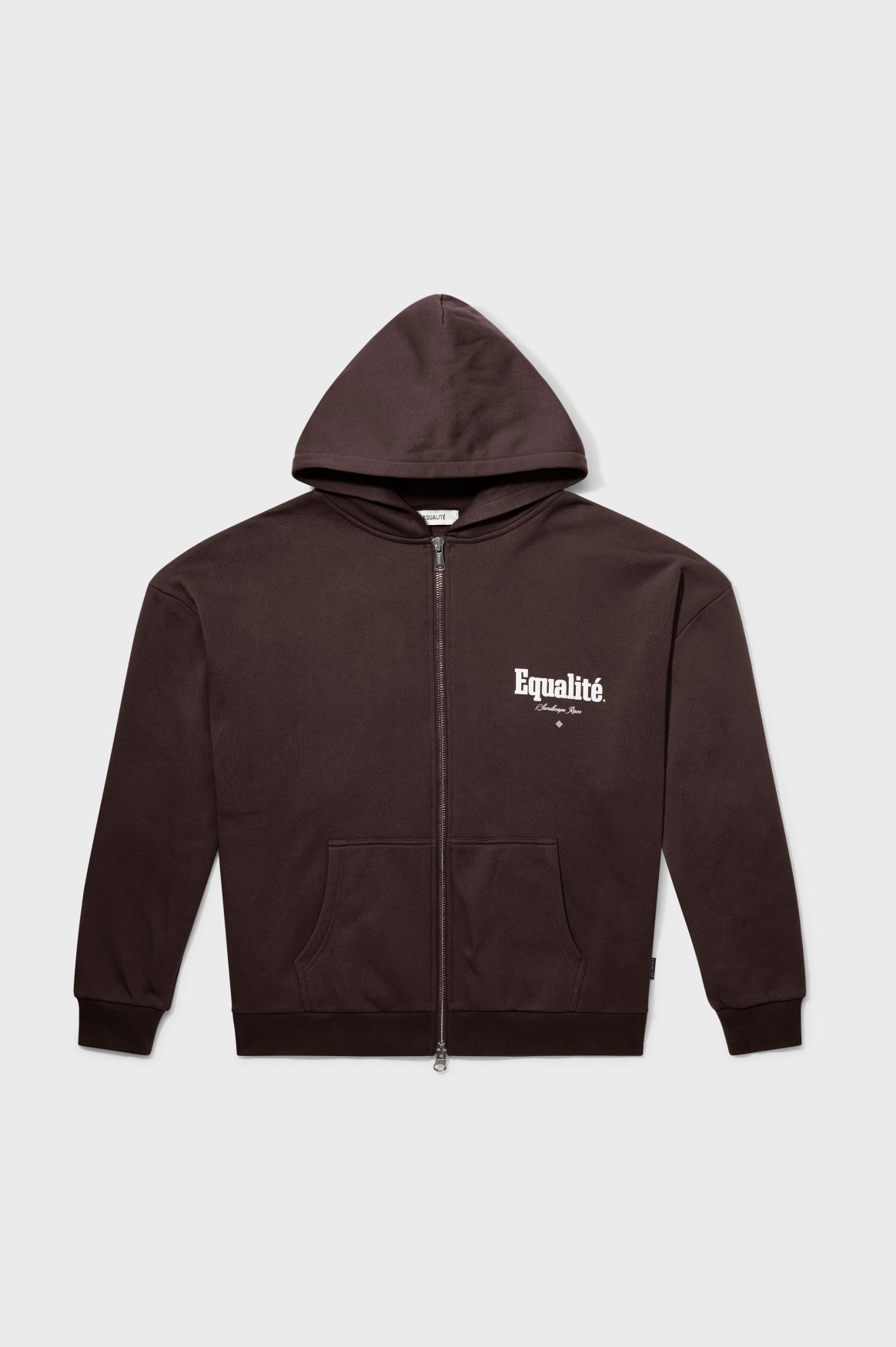 MIRAGE OVERSIZED FULL ZIP HOODIE | BROWN