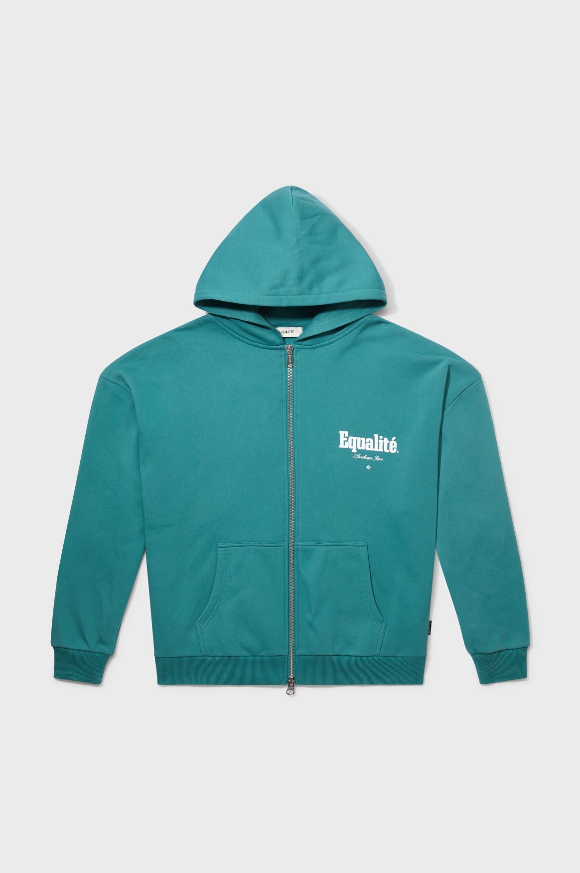 MIRAGE OVERSIZED FULL ZIP HOODIE | PETROL GREEN