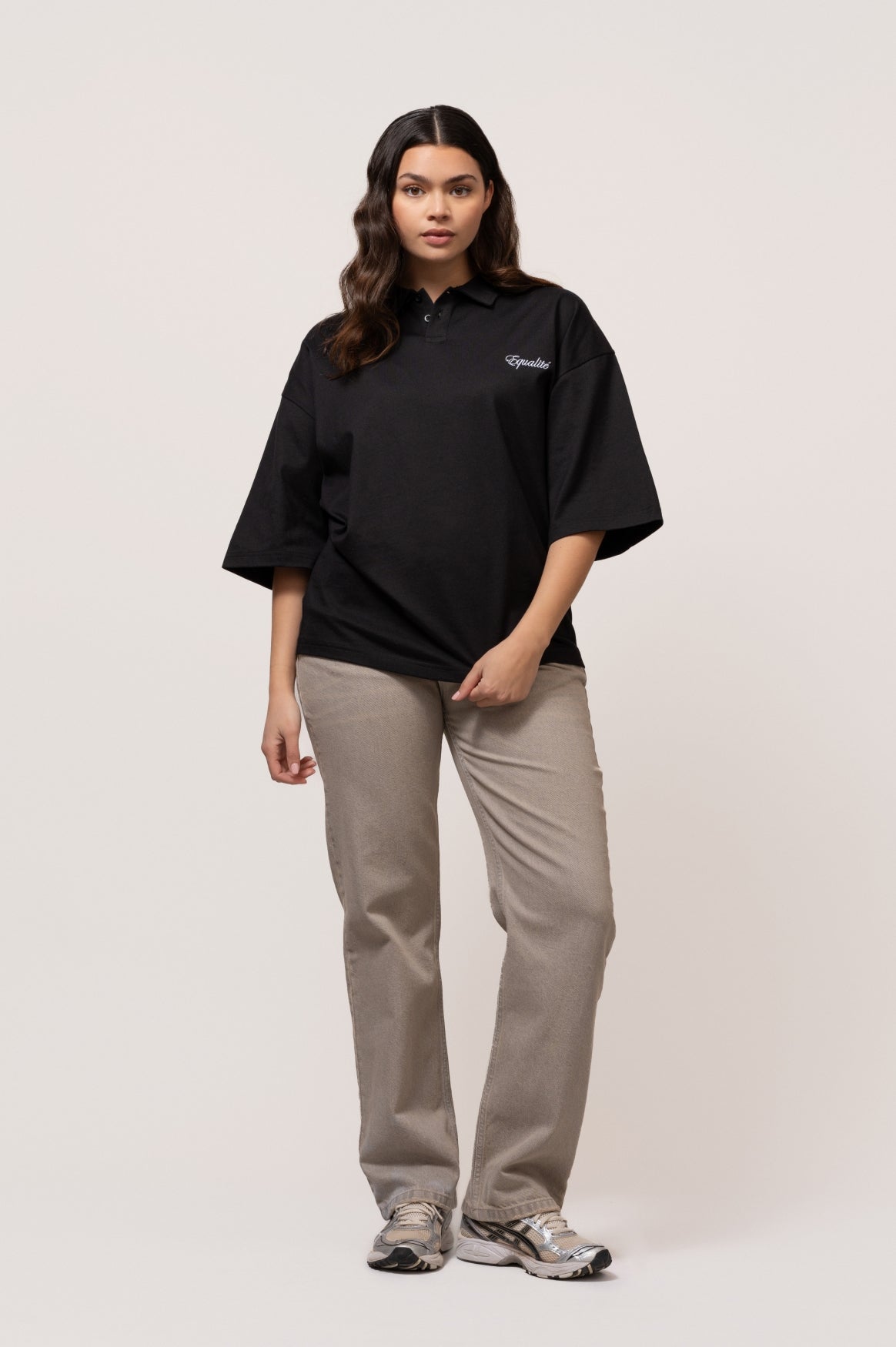 OASIS OVERSIZED POLO | BLACK