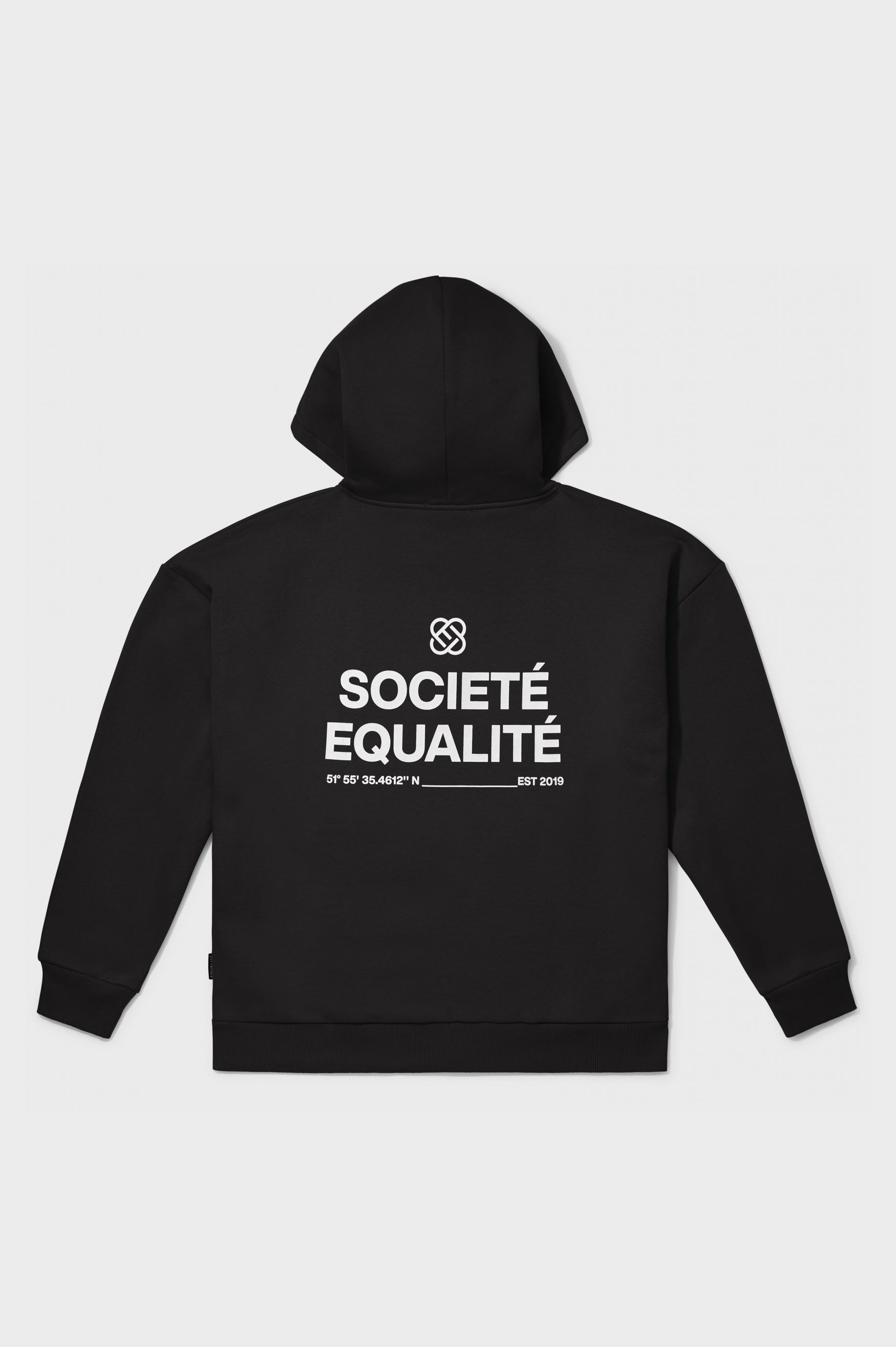 SOCIETÉ OVERSIZED FULL ZIP HOODIE | BLACK