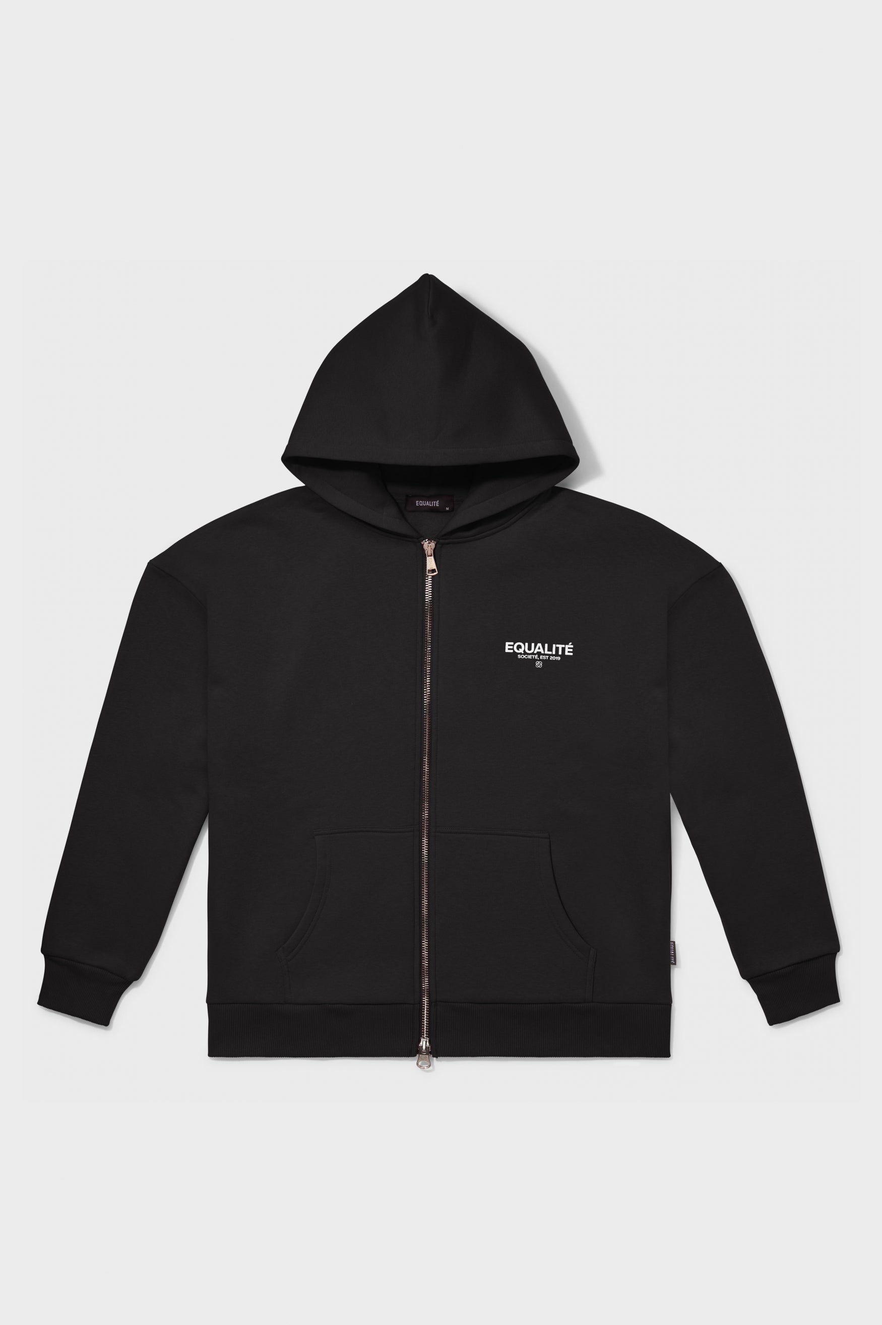 SOCIETÉ OVERSIZED FULL ZIP HOODIE | BLACK