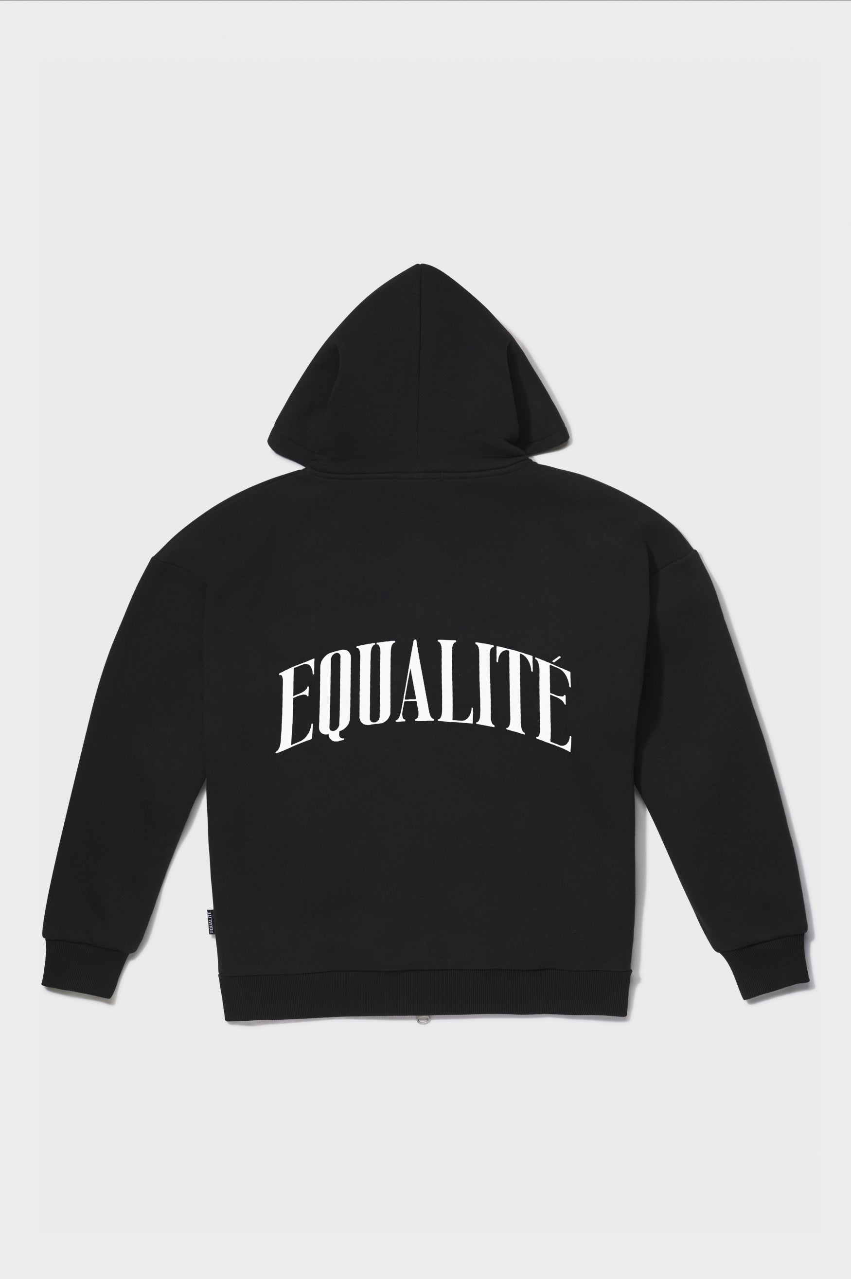 Oliver übergroßer Full Reißverschluss Hoodie | Schwarz & Weiß