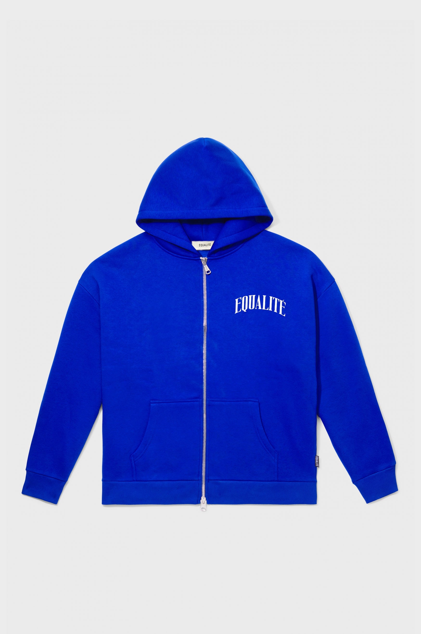 OLIVER OVERSIZED FULL ZIP HOODIE | BLUE & WHITE