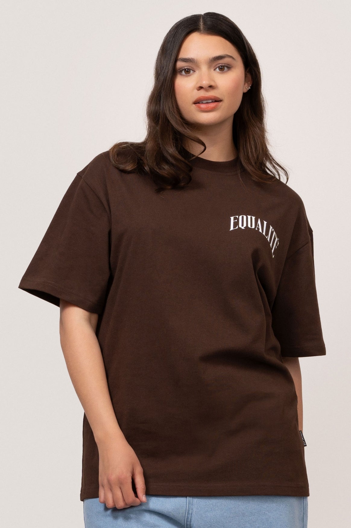 OLIVER OVERSIZED TEE | BROWN
