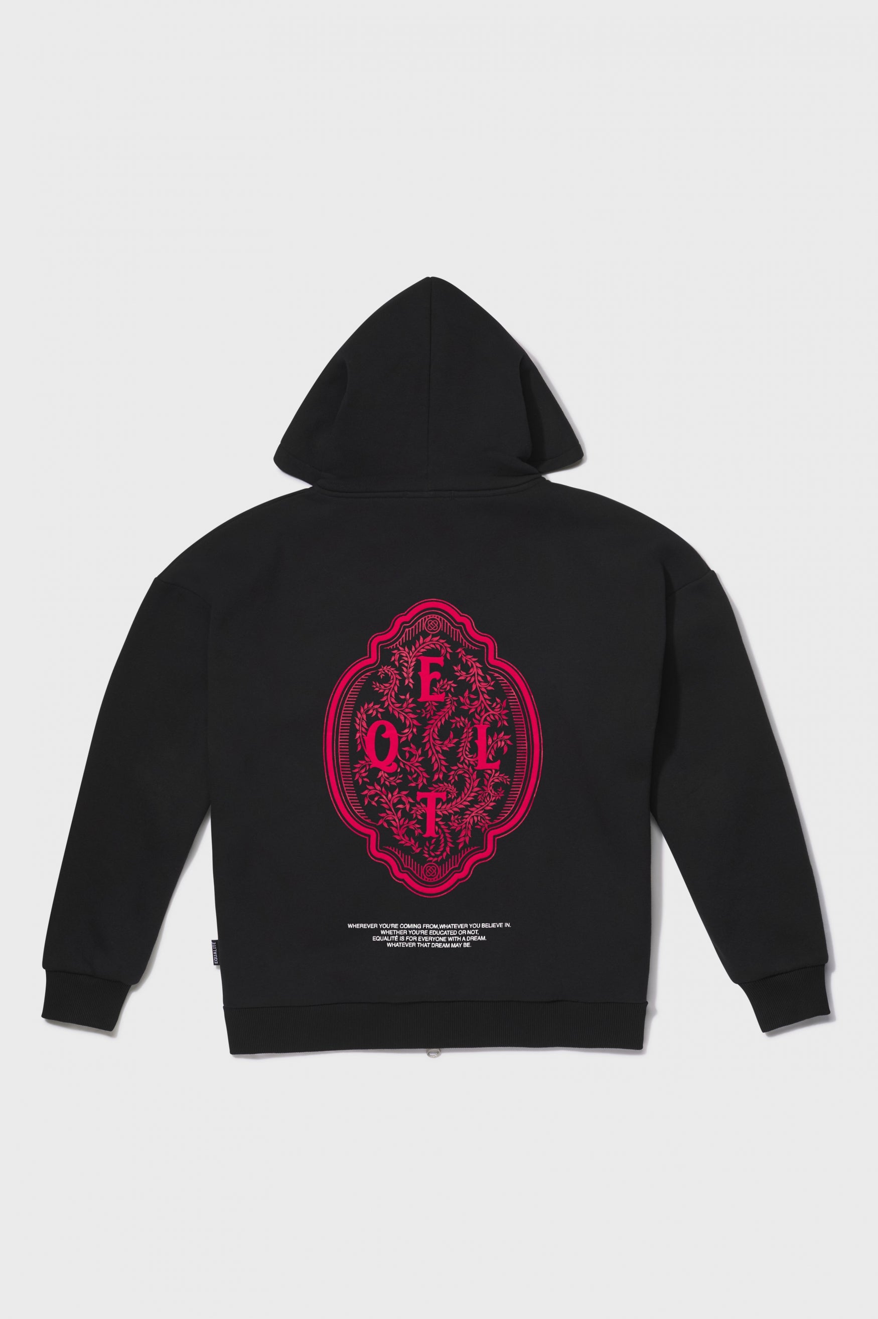 PAINTING EQLT OVERSIZED FULL ZIP HOODIE | BLACK