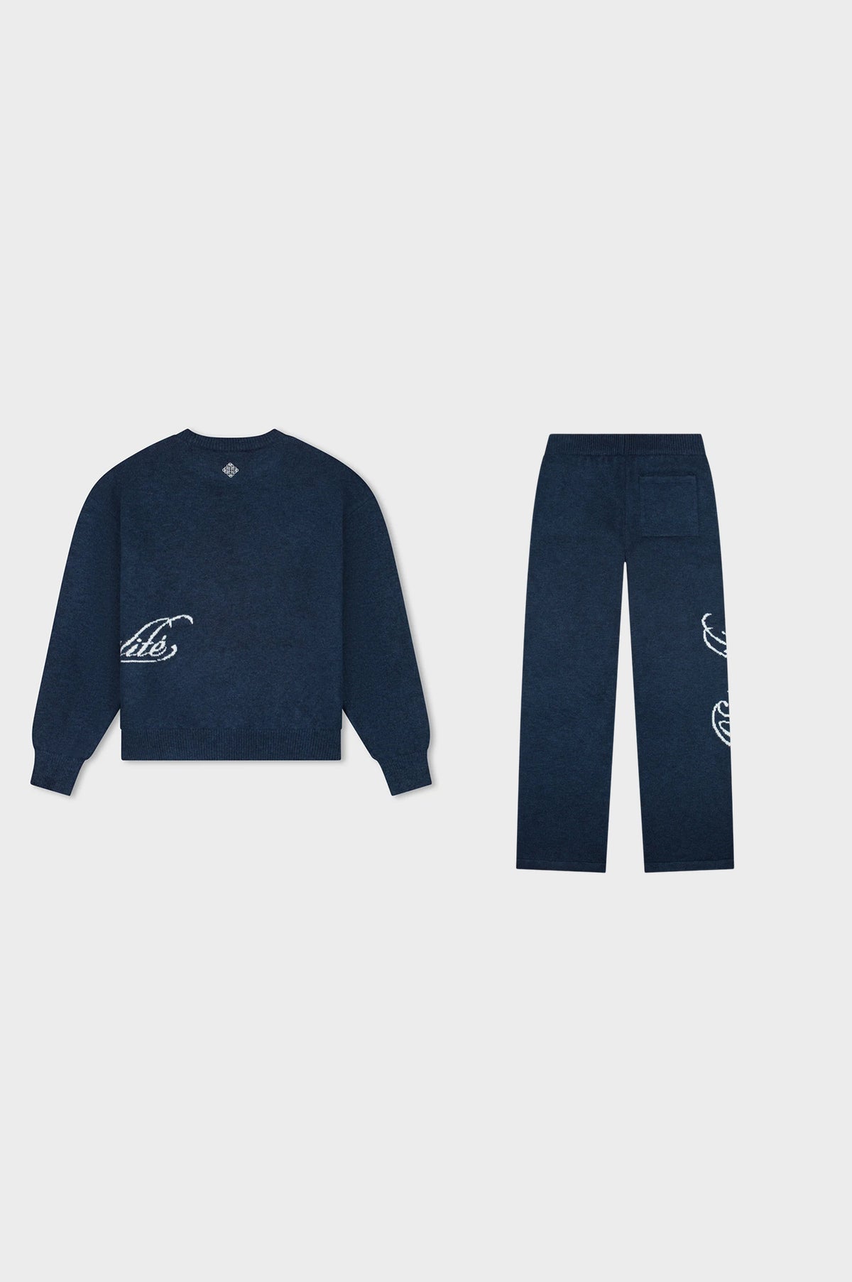 FLUFFY KNIT SET | NAVY