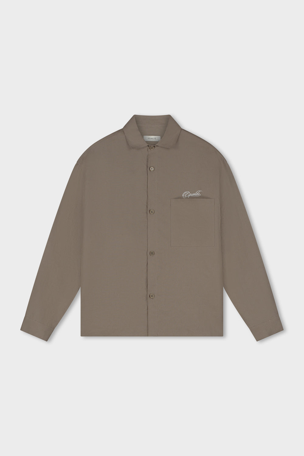 REMY LINEN LONGSLEEVE SHIRT | TAUPE