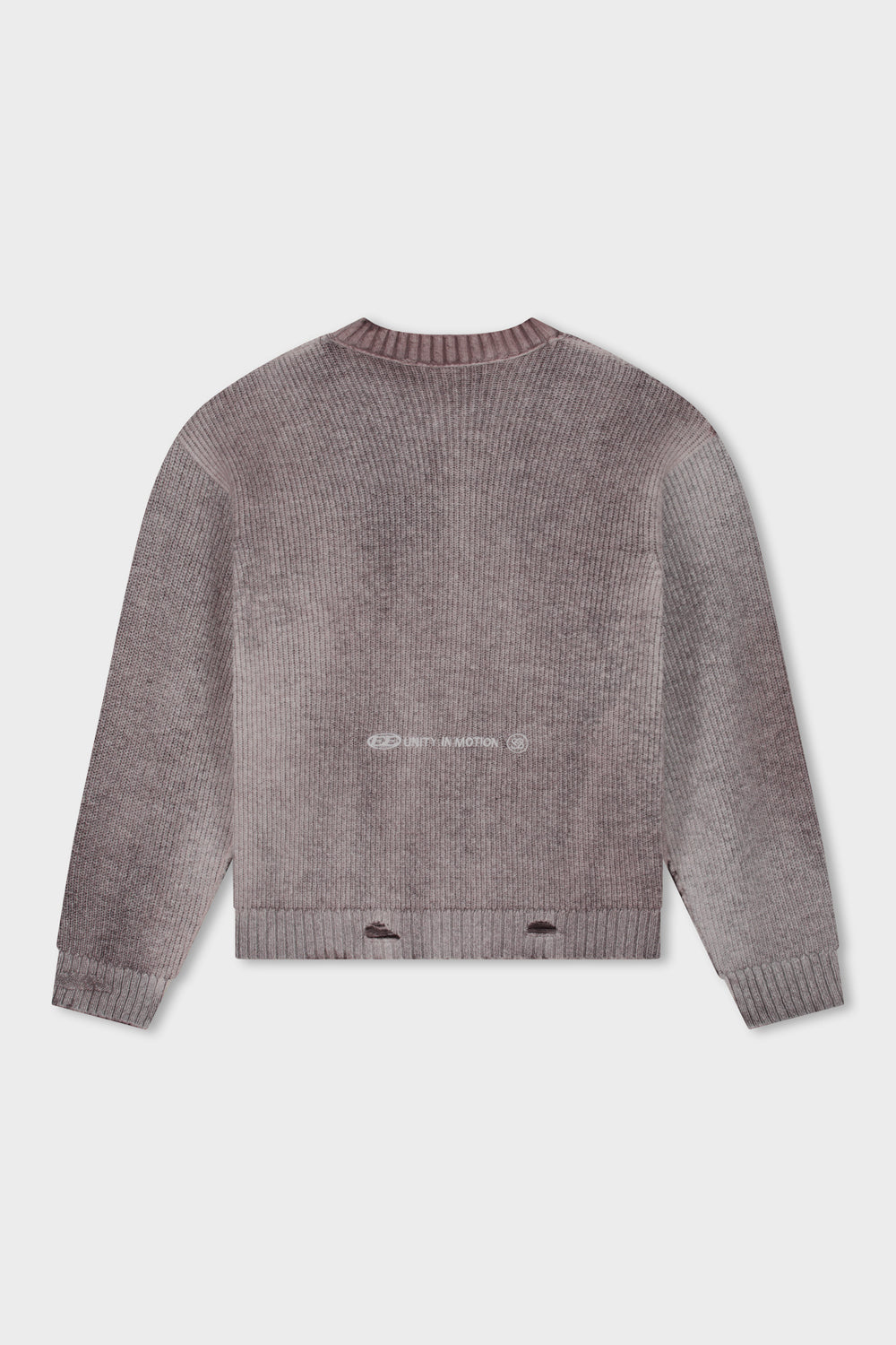 RIBBED KNIT SWEATER | WASHED GREY