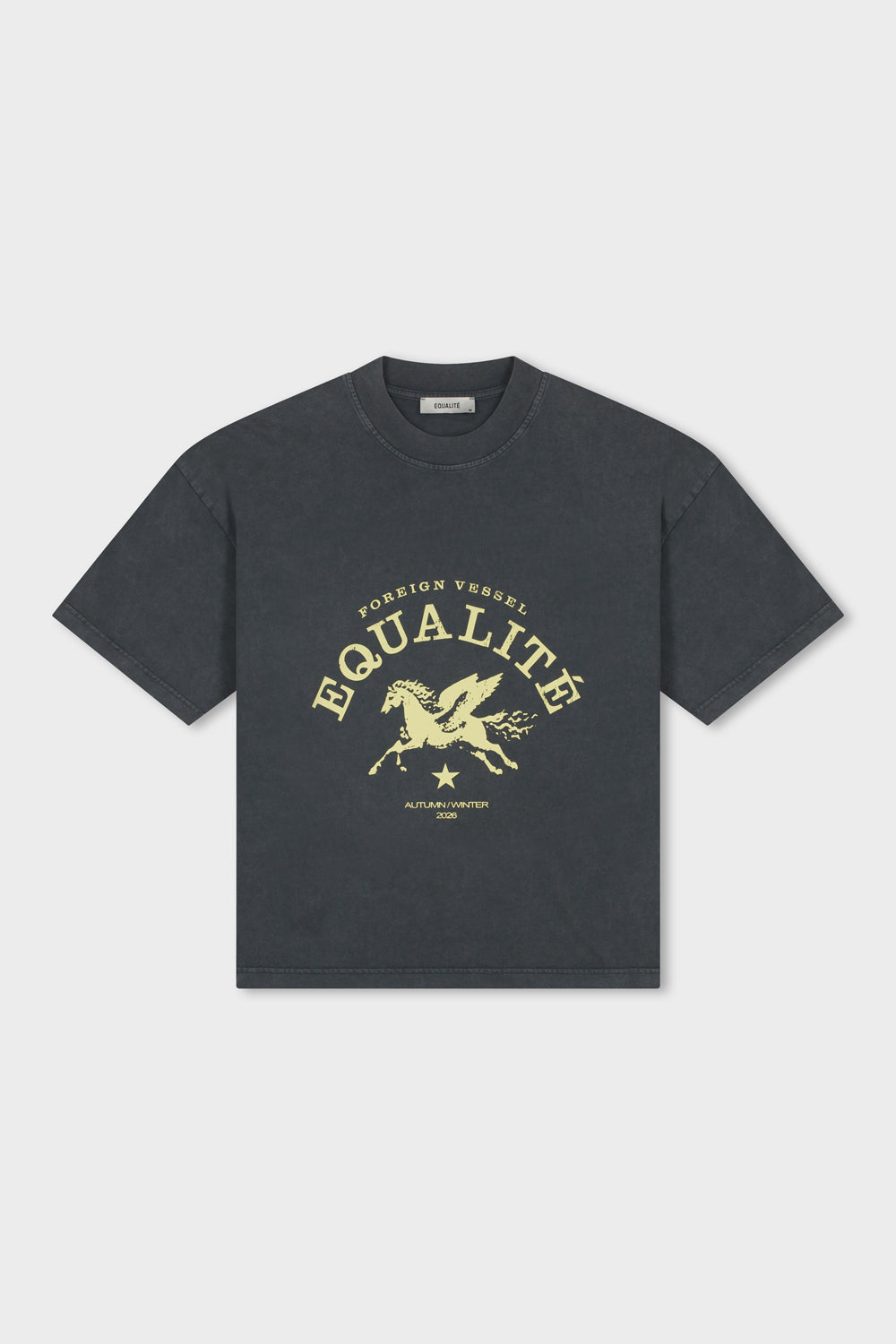 SIAN BOXY TEE | WASHED GREY