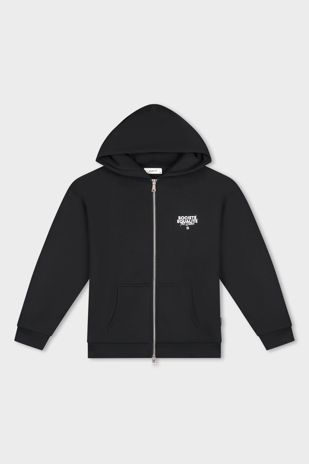 SOCIETE OVERSIZED FULL ZIP HOODIE | BLACK - Equalité