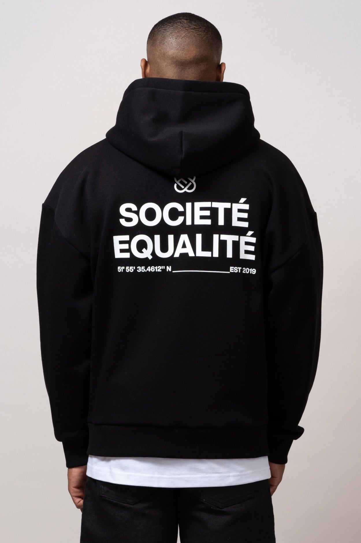 SOCIETÉ OVERSIZED FULL ZIP HOODIE | BLACK