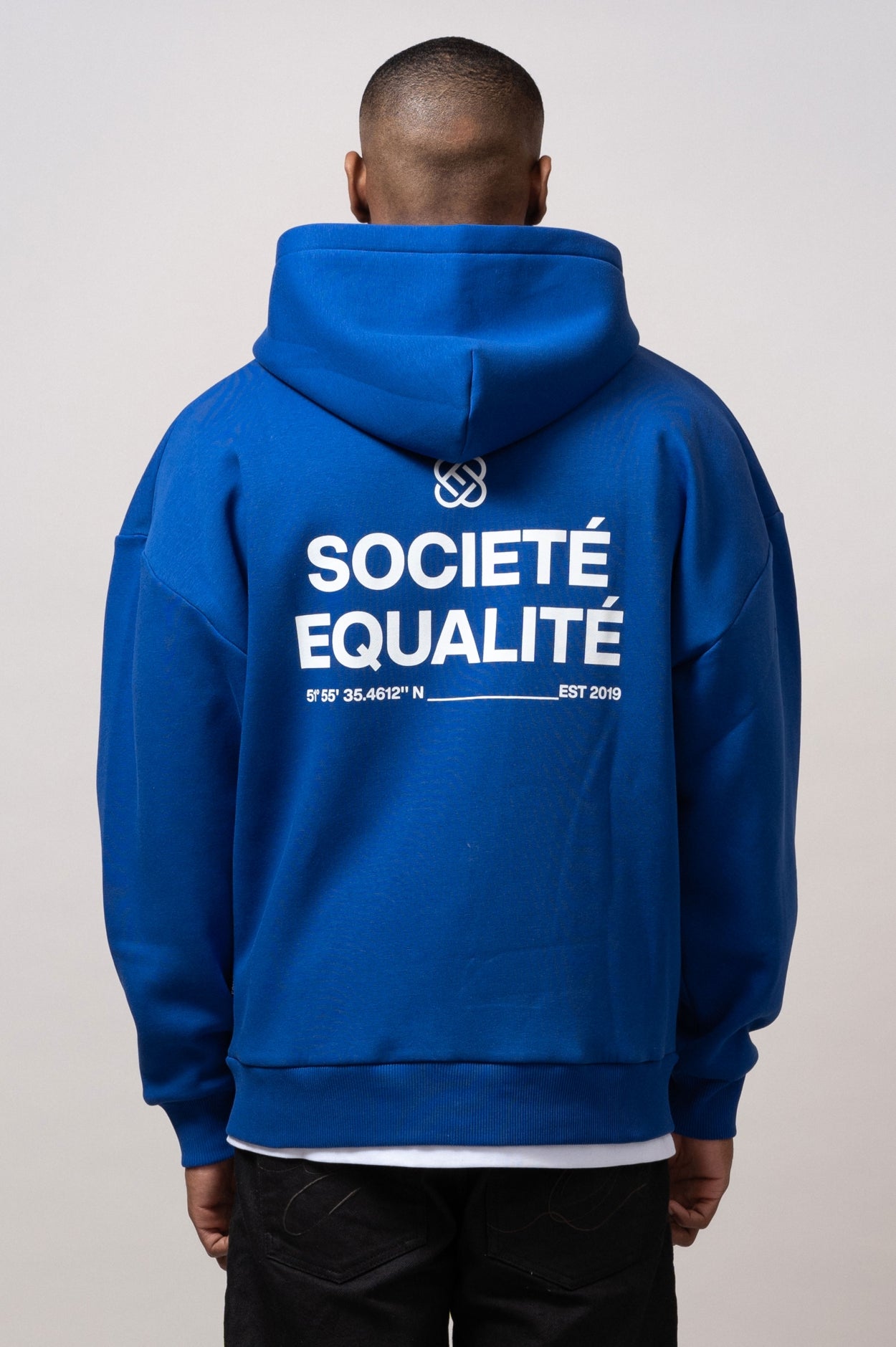 SOCIETÉ OVERSIZED FULL ZIP HOODIE | BLUE