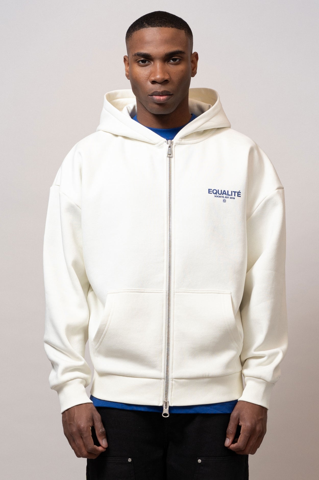 Off white full zip hoodie on sale