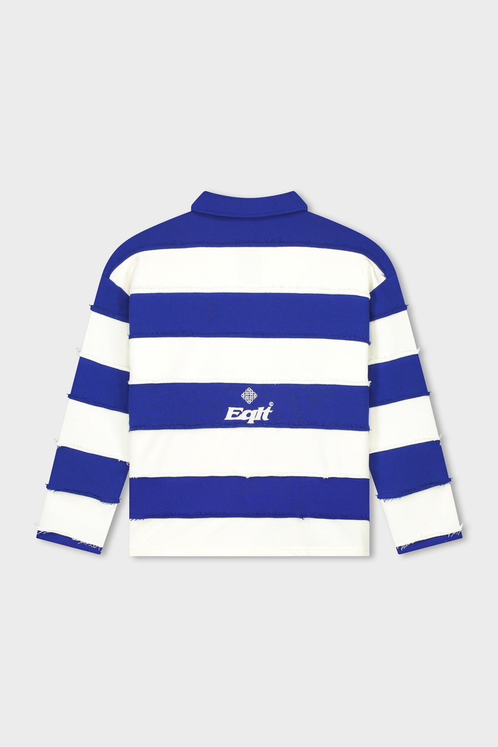 STRIPE JERSEY POLO | OFF-WHITE & BLUE