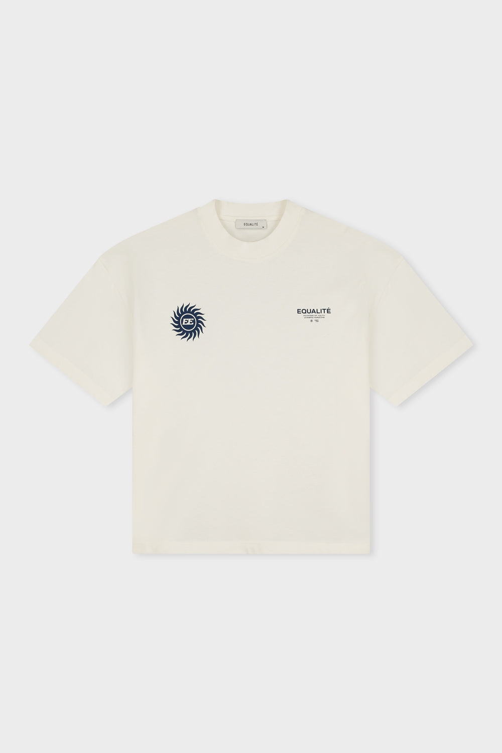 SUNNY BOXY FIT TEE | OFF-WHITE & NAVY