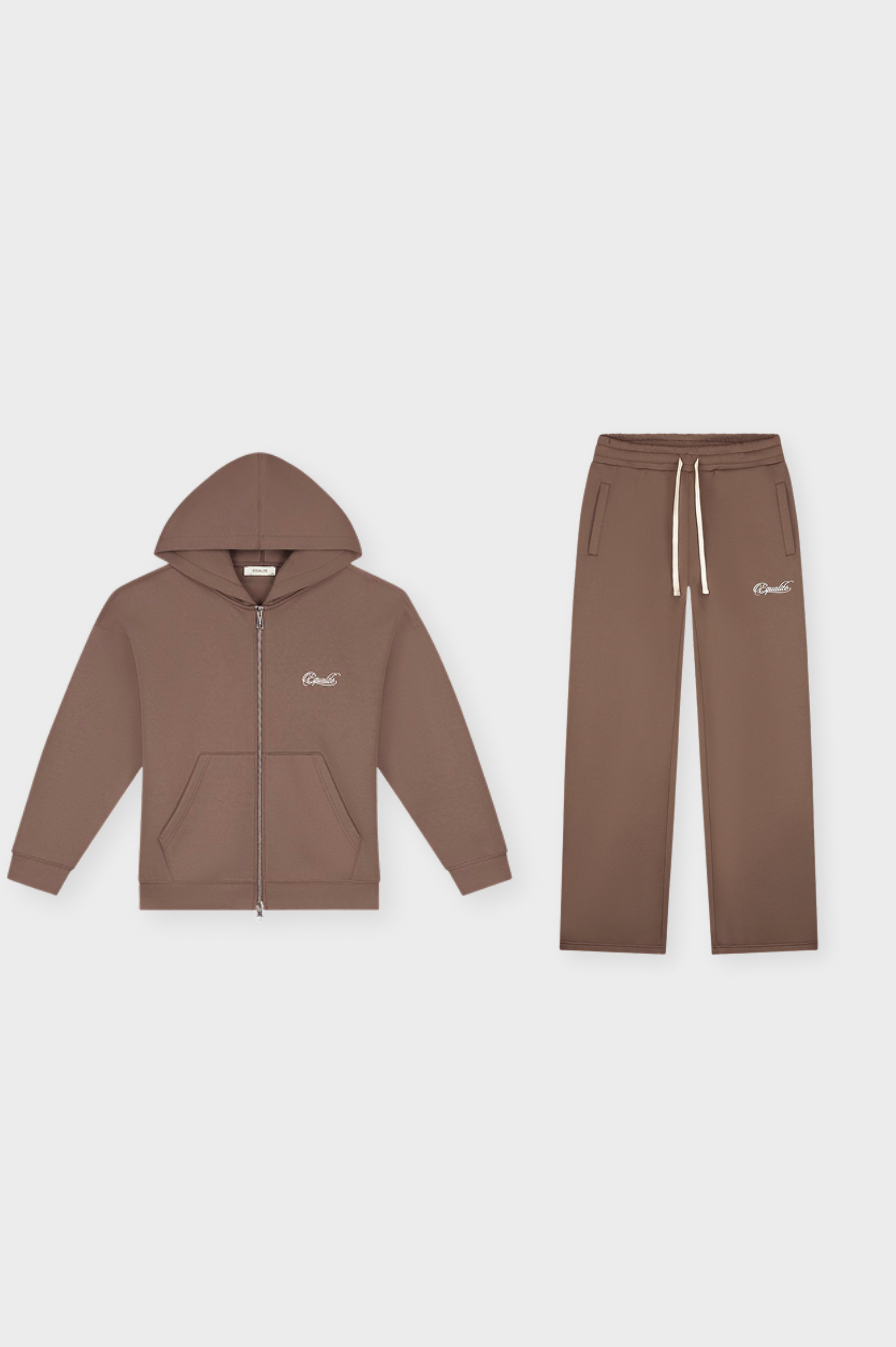 YUKI FULL ZIP JOGGER SET | TOBACCO
