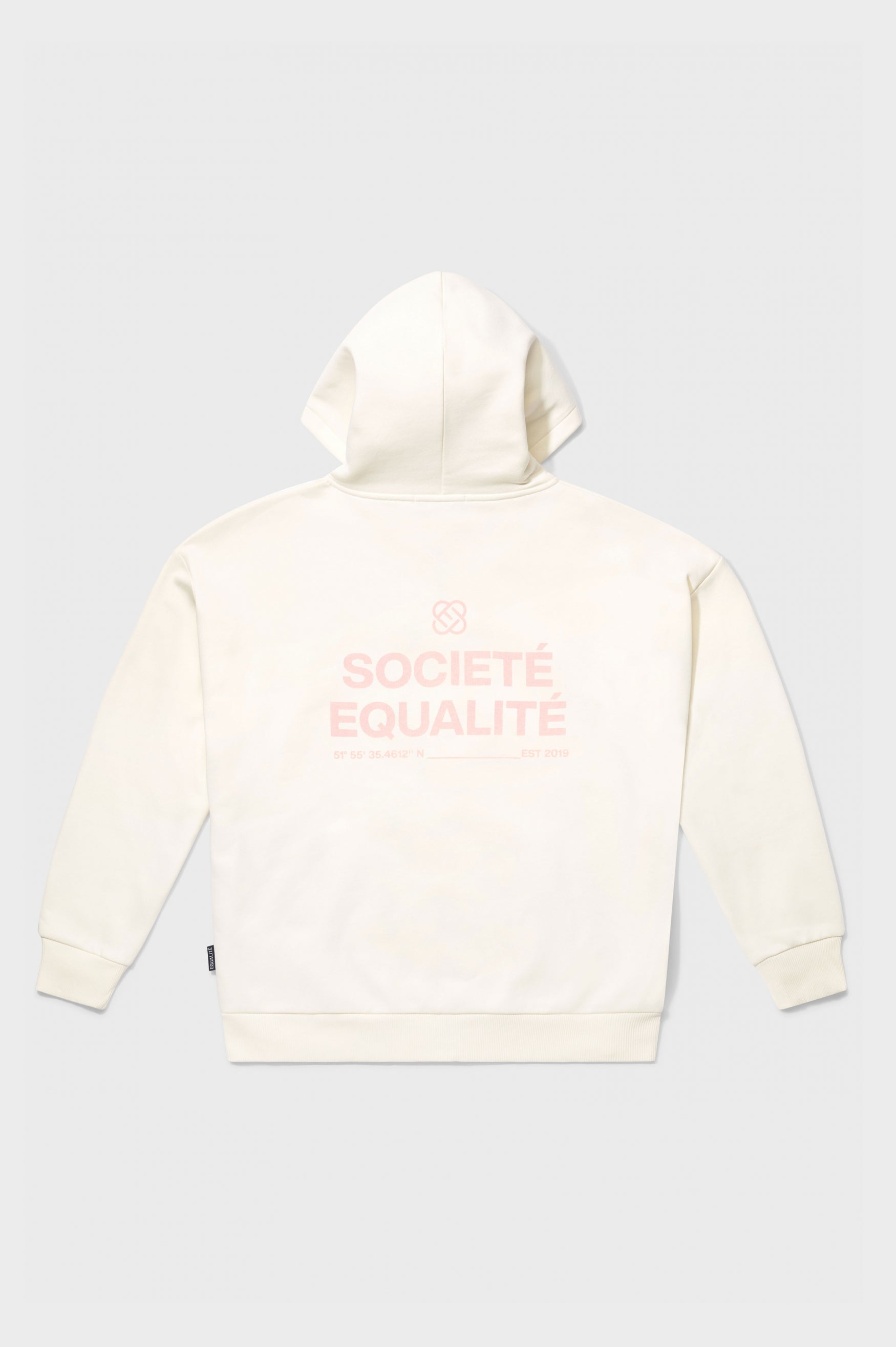 SOCIETÉ OVERSIZED FULL ZIP HOODIE | OFF-WHITE & PINK