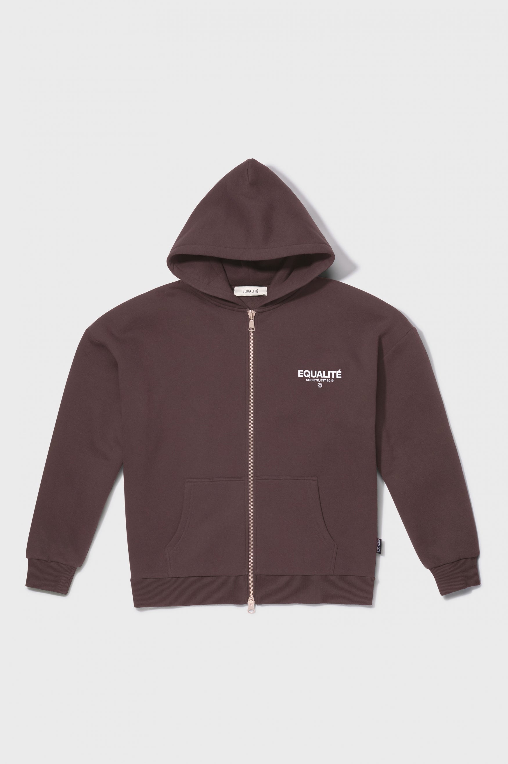 SOCIETÉ OVERSIZED FULL ZIP HOODIE | BROWN