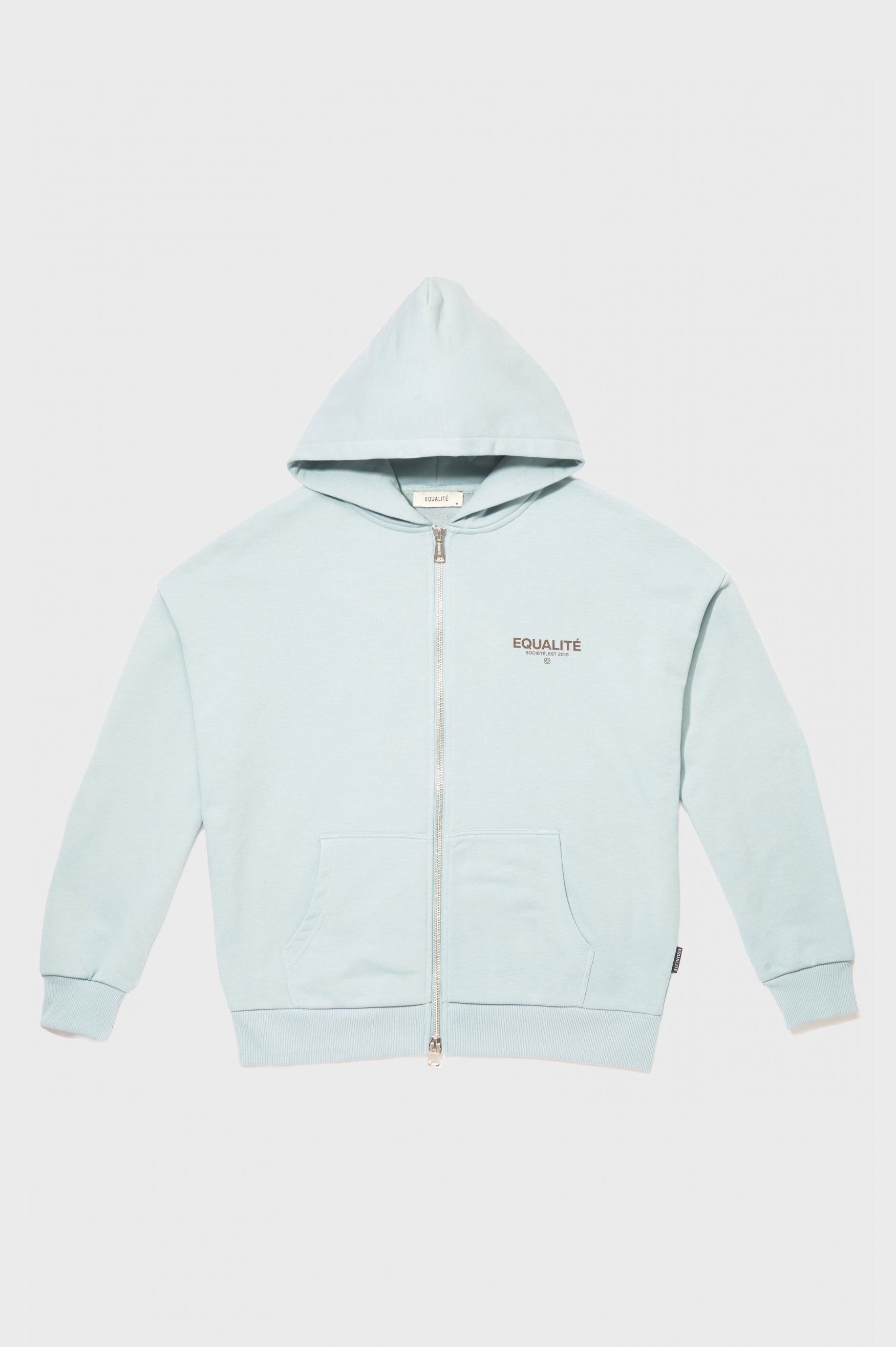 SOCIETÉ OVERSIZED FULL ZIP HOODIE | LIGHT BLUE